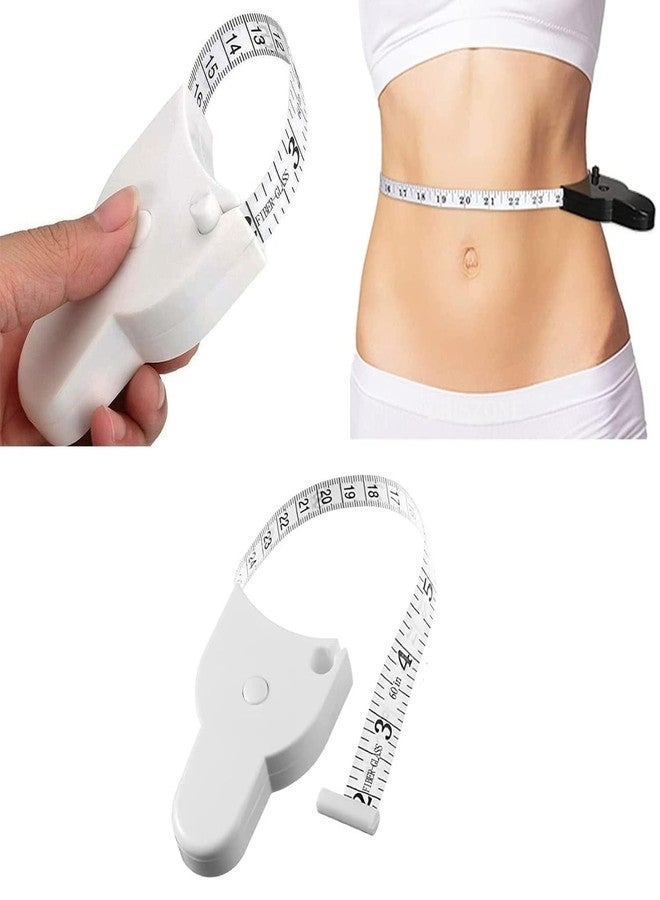DPISZONE Retractable body measuring ruler automatic telescopic tape Ergonomic Design Fitness Measuring Tape For Measuring Bust Body Fat Measuring Waist Thigh Ruler Measure (Multi) - Image 1